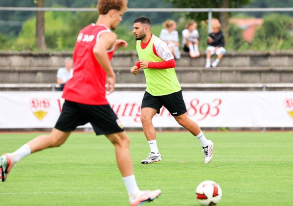07.08.2026, Deutschland, Grassau, Fußball Bundesliga, Saison 2026 2027, Trainingslager VfB Stuttgart, Deniz Undav *** August 7, 2026, Germany, Grassau, Bundesliga, 2026–2027 season, VfB Stuttgart training camp, Deniz Undav