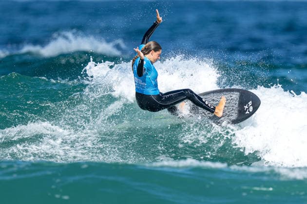 Surfing, Boardmasters 2026, World Surf League Janire Gonzalez Etxabarri (Basque Country) winner of the Yeti Pro WQS4000 during the Boardmasters 2026 surfing championships at Fistral Beach, Newquay, UK on 6 August 2026. Newquay Fistral Beach Hampshire UK Editorial use only , Copyright: xStevexBaileyx PSI-24643-0119