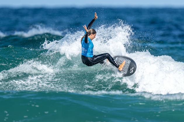 Surfing, Boardmasters 2026, World Surf League Janire Gonzalez Etxabarri (Basque Country) winner of the Yeti Pro WQS4000 during the Boardmasters 2026 surfing championships at Fistral Beach, Newquay, UK on 6 August 2026. Newquay Fistral Beach Hampshire UK Editorial use only , Copyright: xStevexBaileyx PSI-24643-0120