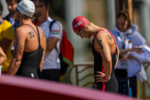 SWIMMING - EAC 2026 PARIS,FRANCE,07.AUG.26 - SWIMMING - European Aquatics Championships Paris 2026, open water, 3km knock out,men. Image shows Luca Karl (AUT).  GEPAxpictures xPhilippxBrem