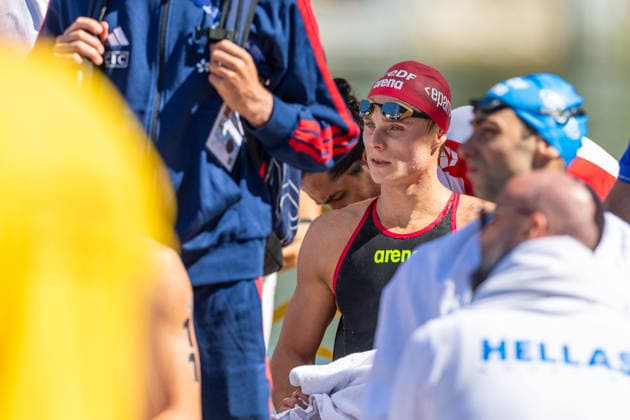 SWIMMING - EAC 2026 PARIS,FRANCE,07.AUG.26 - SWIMMING - European Aquatics Championships Paris 2026, open water, 3km knock out,men. Image shows Luca Karl (AUT).  GEPAxpictures xPhilippxBrem