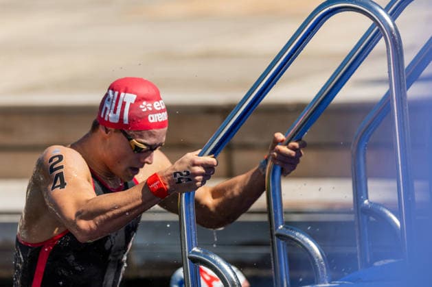 SWIMMING - EAC 2026 PARIS,FRANCE,07.AUG.26 - SWIMMING - European Aquatics Championships Paris 2026, open water, 3km knock out,men. Image shows Luca Karl (AUT).  GEPAxpictures xPhilippxBrem