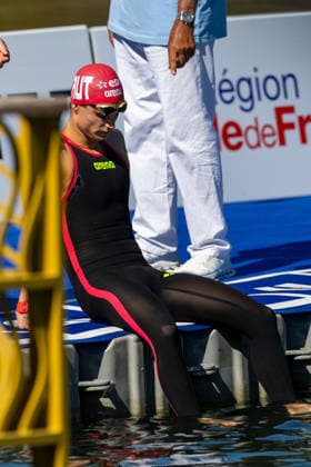 SWIMMING - EAC 2026 PARIS,FRANCE,07.AUG.26 - SWIMMING - European Aquatics Championships Paris 2026, open water, 3km knock out,men. Image shows Luca Karl (AUT).  GEPAxpictures xPhilippxBrem