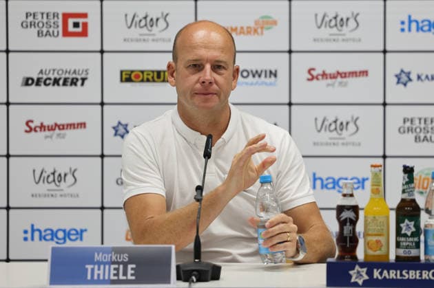 07.08.2026, Fussball, Herren, 3. Liga, Saison 2026 2027, Pressekonferenz vor dem 1. Spieltag, 1. FC Saarbrücken, Sportvorstand Markus Thiele (1. FC Saarbrücken) Saarbrücken Ludwigsparkstadion Saarland Deutschland (DEU) *** August 7, 2026, Soccer, Men s, 3rd Division, 2026–2027 Season, Press Conference Ahead of Matchday 1, 1. FC Saarbrücken, Sporting Director Markus Thiele, 1. FC Saarbrücken, Saarbrücken, Ludwigsparkstadion, Saarland, Germany, DEU Copyright: xSebastianxBachx