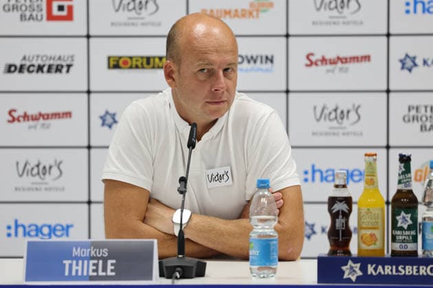 07.08.2026, Fussball, Herren, 3. Liga, Saison 2026 2027, Pressekonferenz vor dem 1. Spieltag, 1. FC Saarbrücken, Sportvorstand Markus Thiele (1. FC Saarbrücken) Saarbrücken Ludwigsparkstadion Saarland Deutschland (DEU) *** August 7, 2026, Soccer, Men s, 3rd Division, 2026–2027 Season, Press Conference Ahead of Matchday 1, 1 FC Saarbrücken, Sporting Director Markus Thiele, 1 FC Saarbrücken, Saarbrücken, Ludwigsparkstadion, Saarland, Germany, DEU Copyright: xSebastianxBachx