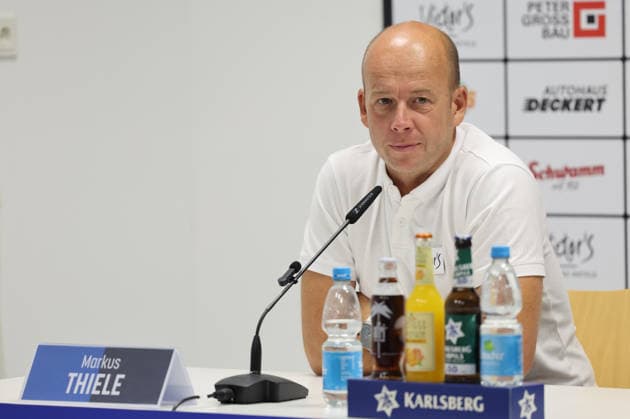 07.08.2026, Fussball, Herren, 3. Liga, Saison 2026 2027, Pressekonferenz vor dem 1. Spieltag, 1. FC Saarbrücken, Sportvorstand Markus Thiele (1. FC Saarbrücken) Saarbrücken Ludwigsparkstadion Saarland Deutschland (DEU) *** August 7, 2026, Soccer, Men s, 3rd Division, 2026–2027 Season, Press Conference Ahead of Matchday 1, 1 FC Saarbrücken, Sporting Director Markus Thiele, 1 FC Saarbrücken, Saarbrücken, Ludwigsparkstadion, Saarland, Germany, DEU Copyright: xSebastianxBachx