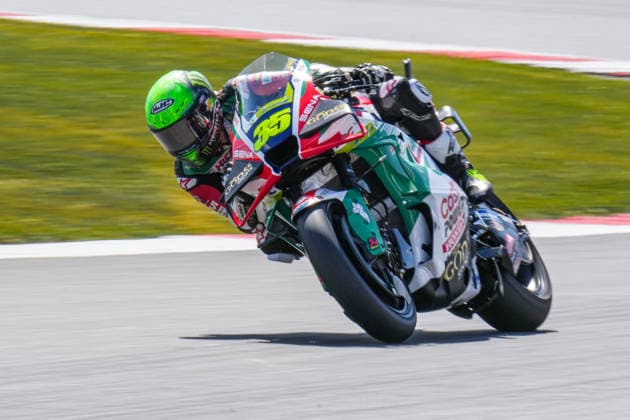 Cal Crutchlow (Great Britain) of the Castrol Honda LCR Team ( 35) during Free Practice 1 at Round 12 of the 2026 Qatar Airways Grand Prix of Great Britain at Silverstone Circuit, Towcester, England on the 7 August 2026.  Copyright: xDavidxHornx PMI-7310-0011