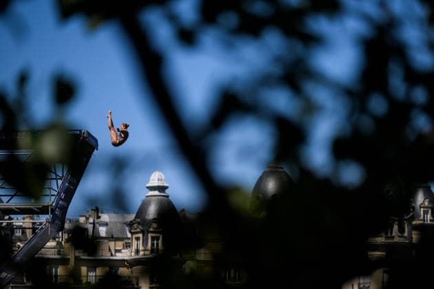260807 Madeleine Bayon of France competes in women™s high diving 20m platform round 1 during day eight of the 2026 European Aquatics Championships on August 7, 2026 in Paris. Photo: Joel Marklund BILDBYRAN kod JM JM0834 bbeng simhopp diving high diving höga hopp 2026 european aquatics championships em dam *** August 7, 2026: Madeleine Bayon of France competes in the women’s 20-meter platform high diving Round 1 during Day 8 of the 2026 European Aquatics Championships on August 7, 2026 in Paris. Photo by Joel Marklund. BILDBYRAN code JM JM0834 bbeng diving high diving 2026 European Aquatics Championships women’s  Copyright: JOELxMARKLUND BB260807JM008