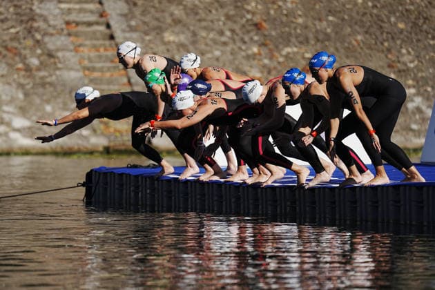 Women s 3km Knockout Sprint,at the European Aquatics Championships Paris 2026, Paris, August 07, 2026 .  Copyright: xGianxMattiaxD Alberto LaPressex