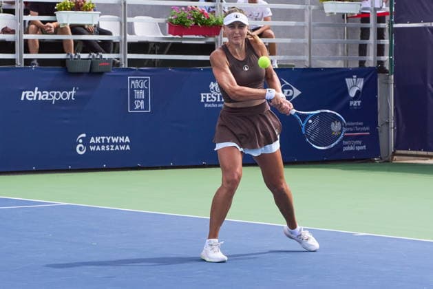 Warszawa 07.08.2026. Tennis. WTA, Tennis Damen 125 Warsaw T-Mobile Polish Open, day 6, single semifinals, Warsaw, Poland --- Tenis. Turniej WTA 125 Warsaw T-Mobile Polish Open, dzien 6, poÅ‚finaÅ‚y singla kobiet, Warszawa Persons shown : Gabriela Knutson (CZE) Fot. Dominika Chmura Arena Akcji NEWSPIX.PL --- newspix.pl 