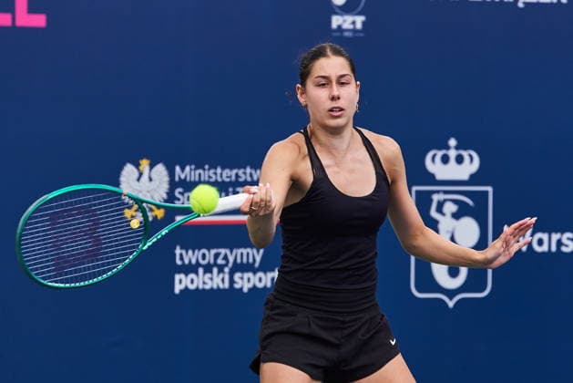 Warszawa 07.08.2026. Tennis. WTA, Tennis Damen 125 Warsaw T-Mobile Polish Open, day 6, single semifinals, Warsaw, Poland --- Tenis. Turniej WTA 125 Warsaw T-Mobile Polish Open, dzien 6, poÅ‚finaÅ‚y singla kobiet, Warszawa Persons shown : Elizara Yaneva (BUL) Fot. Dominika Chmura Arena Akcji NEWSPIX.PL --- newspix.pl 
