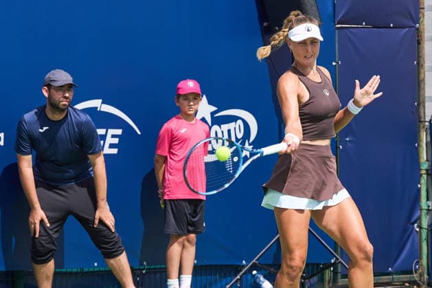 Warszawa 07.08.2026. Tennis. WTA, Tennis Damen 125 Warsaw T-Mobile Polish Open, day 6, single semifinals, Warsaw, Poland --- Tenis. Turniej WTA 125 Warsaw T-Mobile Polish Open, dzien 6, poÅ‚finaÅ‚y singla kobiet, Warszawa Persons shown : Gabriela Knutson (CZE) Fot. Dominika Chmura Arena Akcji NEWSPIX.PL --- newspix.pl 