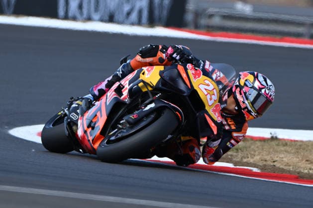 RECORD DATE NOT STATED 7th August 2026; Silverstone Circuit, Northamptonshire, England; 2026 MotoGP Grand Prix of Great Britain, Free Practice Day; Enea Bastianini of Red Bull KTM Tech3 during the MotoGP Free Practice 1 SimonxWest