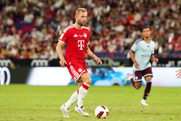 RECORD DATE NOT STATED HONG KONG-SPORTS BAYERN-ASTON-VILLA A general view shows match action during the first half of the exhibition football match between Bayern Munich and Aston Villa at the Kai Tak Stadium on August 7, 2026 in Hong Kong. Bayern Munich led 1-0 at the end of the first half thanks to a 37th-minute goal by Kim Min-jae. (Photo by Zulu Lo TMHK via Nexpher Images) Hong Kong