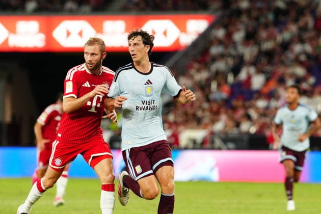 RECORD DATE NOT STATED HONG KONG-SPORTS BAYERN-ASTON-VILLA A general view shows match action during the first half of the exhibition football match between Bayern Munich and Aston Villa at the Kai Tak Stadium on August 7, 2026 in Hong Kong. Bayern Munich led 1-0 at the end of the first half thanks to a 37th-minute goal by Kim Min-jae. (Photo by Zulu Lo TMHK via Nexpher Images) Hong Kong