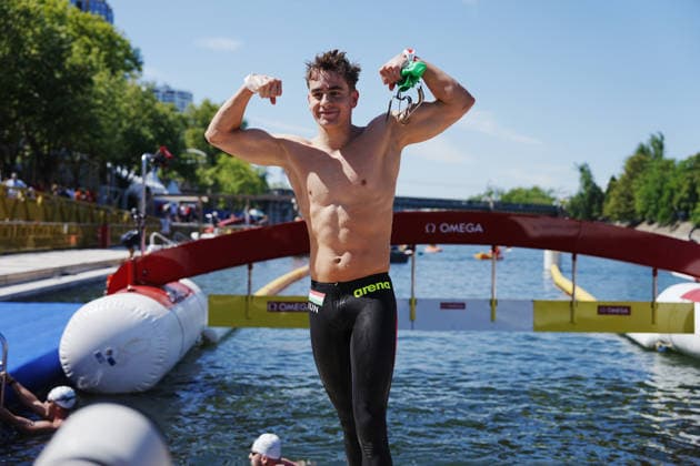 Men s 3km Knockout Sprint, David BETLEHEM from Hungary at the European Aquatics Championships Paris 2026, Paris, August 07, 2026 .  Copyright: xGianxMattiaxD Alberto LaPressex