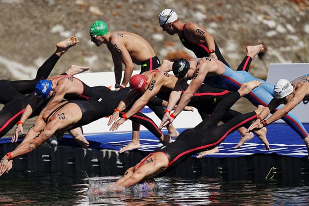 Men s 3km Knockout Sprint at the European Aquatics Championships Paris 2026, Paris, August 07, 2026 .  Copyright: xGianxMattiaxD Alberto LaPressex