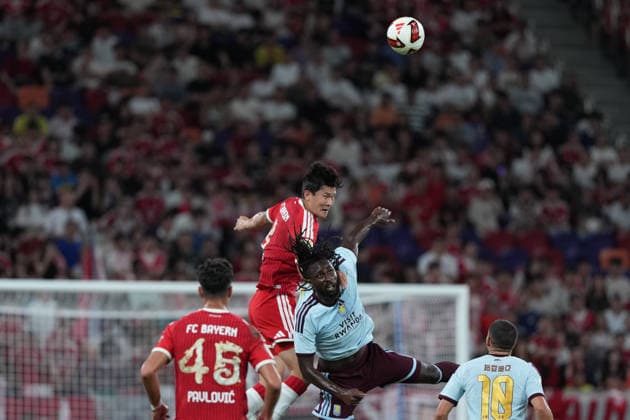 Audi Football Summit 2026: FC Bayern Munich VS Aston Villa Kim Min-jae of FC Bayern Munich during a match of FC Bayern Munich VS Aston Villa at Kai Tan Stadium during the Audi Football Summit 2026 on August 7, 2026 in Hong Kong. (Photo by Ellan Mad Nexpher Images) Hong Kong