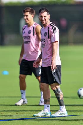 FORT LAUDERDALE, FL - AUGUST 07: Leo Messi 10 of Inter Miami CF is seen during an Inter Miami Training Session at Florida Blue Training Center on August 07, 2026 in Fort Lauderdale, Florida. (Photo by Chris Arjoon Icon Sportswire) SOCCER: AUG 07 Inter Miami CF Training EDITORIAL USE ONLY Icon26080700000015