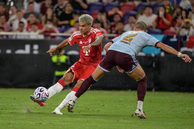 August 7, 2026, Hong Kong, Hong Kong: Luis Diaz scores Bayern Munichs 2nd goal in the pre season 2026-2027 match in Hong Kong. Audi Football Summit Bayern Munich vs Aston Villa Hong Kong Audi Football Summit Bayern Munich Vs Aston Villa Hong Kong  - ZUMAr144 20260807_zap_r144_028 Copyright: xJaynexRussellx