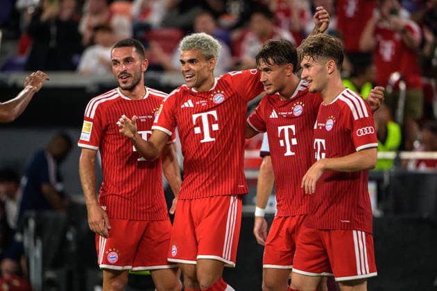 August 7, 2026, Hong Kong, Hong Kong: Luis Diaz scores Bayern Munichs 2nd goal in the pre season 2026-2027 match in Hong Kong. Audi Football Summit Bayern Munich vs Aston Villa Hong Kong Audi Football Summit Bayern Munich Vs Aston Villa Hong Kong  - ZUMAr144 20260807_zap_r144_029 Copyright: xJaynexRussellx