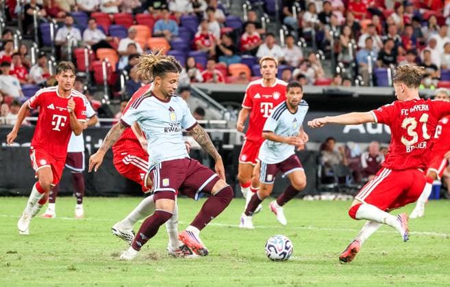 HKG, Luka Lynch (Aston Villa 79), FC Bayern Muenchen vs. Aston Volla, Kowloon, Hongkong, 07. 08.2026, Saison 2026-27, FC Bayern Muenchen vs. Aston Volla, Kowloon, Hongkong, 07. 08.2026, Saison 2026-27, *** HKG, Luka Lynch Aston Villa 79, FC Bayern Munich vs. Aston Volla, Kowloon, Hong Kong, August 7, 2026, 2026–27 season, FC Bayern Munich vs. Aston Volla, Kowloon, Hong Kong, August 7, 2026, 2026–27 season, Copyright: xEibner-Pressefotox EP_JNL