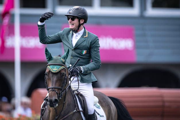 2026 Dublin Horse Show, Laya Arena, Dublin 7 8 2026 Daniel Coyle celebrates Daniel Coyle celebrates 7 8 2026  Copyright: xx DC73979 copy