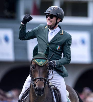 2026 Dublin Horse Show, Laya Arena, Dublin 7 8 2026 Daniel Coyle celebrates Daniel Coyle celebrates 7 8 2026  Copyright: xx DC73980 copy