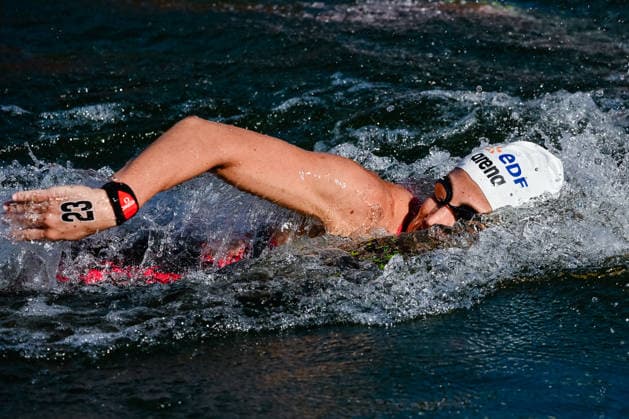 Ginevra Taddeucci of Italy competes in the Open Water Women s 3km Knockout Sprint Final during the European Aquatics Championships at the Olympic Aquatic Center in Paris (France), August 7, 2026. Andrea Staccioli Deepbluemedia Insidefoto