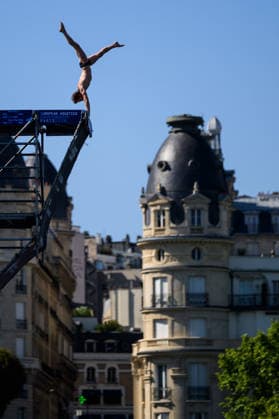 260807 Gary Hunt of France competes in men™s high diving 20m platform round 2 during day eight of the 2026 European Aquatics Championships on August 7, 2026 in Paris. Photo: Joel Marklund BILDBYRAN kod JM JM0834 bbeng simhopp diving high diving höga hopp 2026 european aquatics championships em *** August 7, 2026: Gary Hunt of France competes in the men’s 20-meter platform high diving round 2 during day eight of the 2026 European Aquatics Championships on August 7, 2026 in Paris. Photo by Joel Marklund. BILDBYRAN code JM JM0834 bbeng diving high diving 2026 European Aquatics Championships EM  Copyright: JOELxMARKLUND BB260807JM052