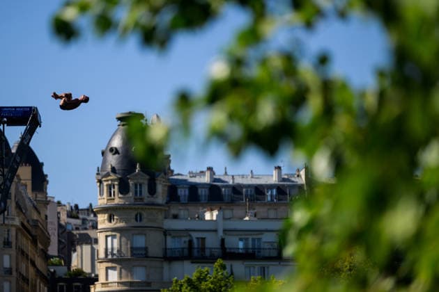 260807 Davide Baraldi of Italy competes in men™s high diving 20m platform round 2 during day eight of the 2026 European Aquatics Championships on August 7, 2026 in Paris. Photo: Joel Marklund BILDBYRAN kod JM JM0834 bbeng simhopp diving high diving höga hopp 2026 european aquatics championships em *** August 7, 2026: Davide Baraldi of Italy competes in the men’s 20-meter high diving platform round 2 during day eight of the 2026 European Aquatics Championships on August 7, 2026 in Paris. Photo by Joel Marklund. BILDBYRAN code JM JM0834 bbeng diving high diving 2026 European Aquatics Championships EM  Copyright: JOELxMARKLUND BB260807JM054