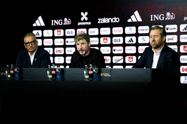 TUBIZE - The new Red Devils national coach Mark van Bommel during the presentation at the Proximus Basecamp. The 49-year-old Dutchman is the successor to Frenchman Rudi Garcia. Van Bommel signs a contract through the 2028 European Championship, EM, Europameisterschaft PIETER STAM DE JONGE ANP xVIxANPxSportx xxANPxIVx 565040306 originalFilename: 565040306.jpg