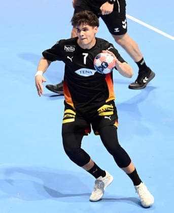 U18 GERMANY vs SPAIN JULIUS POTHKE, young handball player of U18 Germany, during the semi final match of European Championship, EM, Europameisterschaft against Spain, at Aleksandar Nikolic Hall. Belgrade, 07.08.2026. photo: Nebojsa Parausic MN Press HANDBALL, MEN™S U18 EHF EURO 2026, GERMANY, SPAIN Belgrade Hall Aleksandar Nikolic Serbia Copyright: xNebojsaxParausicx xMNxPressx
