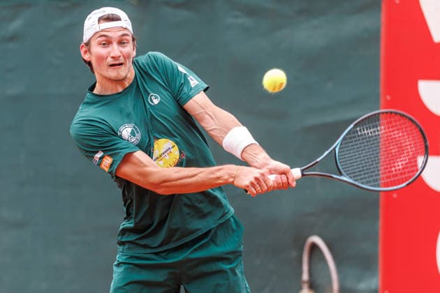 Philipp Pavlenko (TC Grün Weiss Nikolassee), 2. Bundesliga Herren: LTTC Rot Weiß Berlin vs. TC Grün Weiss Nikolassee. Berlin, 7.08.2026 im Steffi -Graf-Stadion beim LTTC Rot Weiß Berlin. 2. Bundesliga Herren: LTTC Rot Weiß Berlin vs. TC Grün Weiss Nikolassee *** Philipp Pavlenko, TC Grün Weiss Nikolassee, 2nd Bundesliga Men s Division: LTTC Rot Weiß Berlin vs. TC Grün Weiss Nikolassee, Berlin, August 7, 2026, at Steffi Graf Stadium, hosted by LTTC Rot Weiß Berlin, 2nd Bundesliga Men s Division: LTTC Rot Weiß Berlin vs. TC Grün Weiss Nikolassee
