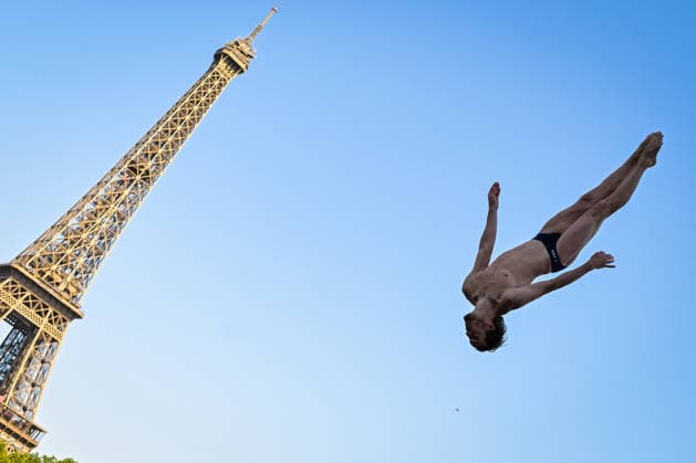 Gary Hunt of France competes in the High Diving Men s 20m Final during the European Aquatics Championships at the Olympic Aquatic Center in Paris (France), August 7, 2026. Giorgio Scala DBM - Deepbluemedia Insidefoto