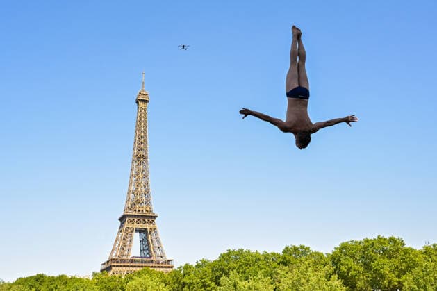 Sebas Van Baarsen of Netherlands competes in the High Diving Men s 20m Final during the European Aquatics Championships at the Olympic Aquatic Center in Paris (France), August 7, 2026. Giorgio Scala DBM - Deepbluemedia Insidefoto