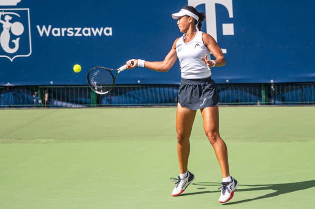 Warszawa 07.08.2026. Tennis. WTA, Tennis Damen 125 Warsaw T-Mobile Polish Open, day 6, Warsaw, Poland --- Tenis. Turniej WTA 125 Warsaw T-Mobile Polish Open, dzien 6, Warszawa Persons shown : Carol Young Suh Lee Fot. Kai Taller Arena Akcji NEWSPIX.PL --- newspix.pl 