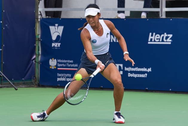 Warszawa 07.08.2026. Tennis. WTA, Tennis Damen 125 Warsaw T-Mobile Polish Open, day 6, single semifinals, Warsaw, Poland --- Tenis. Turniej WTA 125 Warsaw T-Mobile Polish Open, dzien 6, poÅ‚finaÅ‚y singla kobiet, Warszawa Persons shown : Carol Young Suh Lee (USA) Fot. Dominika Chmura Arena Akcji NEWSPIX.PL --- newspix.pl 