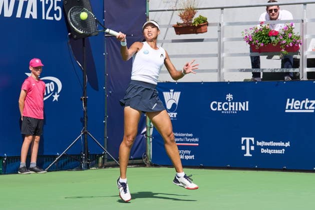 Warszawa 07.08.2026. Tennis. WTA, Tennis Damen 125 Warsaw T-Mobile Polish Open, day 6, single semifinals, Warsaw, Poland --- Tenis. Turniej WTA 125 Warsaw T-Mobile Polish Open, dzien 6, poÅ‚finaÅ‚y singla kobiet, Warszawa Persons shown : Carol Young Suh Lee (USA) Fot. Dominika Chmura Arena Akcji NEWSPIX.PL --- newspix.pl 
