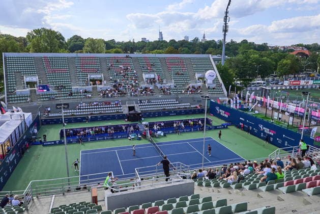 Warszawa 07.08.2026. Tennis. WTA, Tennis Damen 125 Warsaw T-Mobile Polish Open, day 6, single semifinals, Warsaw, Poland --- Tenis. Turniej WTA 125 Warsaw T-Mobile Polish Open, dzien 6, poÅ‚finaÅ‚y singla kobiet, Warszawa Persons shown : Tournament venue Fot. Dominika Chmura Arena Akcji NEWSPIX.PL --- newspix.pl 