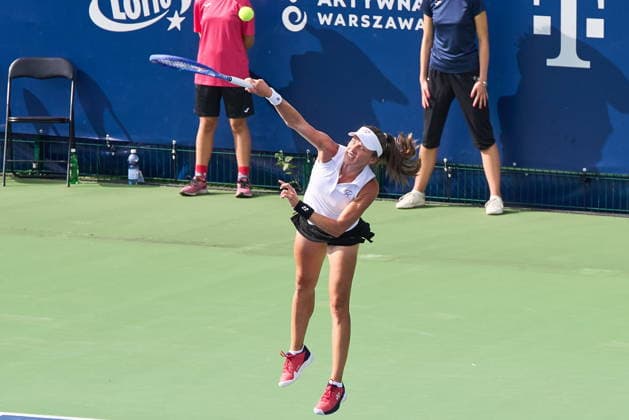 Warszawa 07.08.2026. Tennis. WTA, Tennis Damen 125 Warsaw T-Mobile Polish Open, day 6, single semifinals, Warsaw, Poland --- Tenis. Turniej WTA 125 Warsaw T-Mobile Polish Open, dzien 6, poÅ‚finaÅ‚y singla kobiet, Warszawa Persons shown : Alicja Rosolska (POL) Fot. Dominika Chmura Arena Akcji NEWSPIX.PL --- newspix.pl 