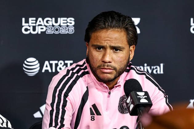 FORT LAUDERDALE, FL - AUGUST 07: Telasco Segovia 8 of Inter Miami CF speaks to the media after a Inter Miami Training Session at Florida Blue Training Center on August 07, 2026 in Fort Lauderdale, Florida. (Photo by Chris Arjoon Icon Sportswire) SOCCER: AUG 07 Inter Miami CF Training EDITORIAL USE ONLY Icon26080700000035