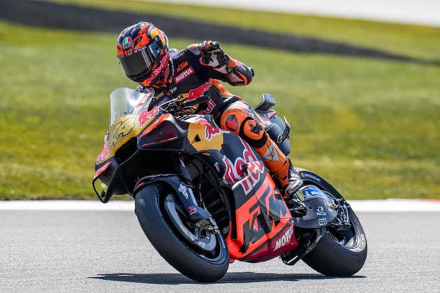 Pol Espargaro (Spain) of the Red Bull KTM Tech3 Team ( 44) during Practice at Round 12 of the 2026 Qatar Airways Grand Prix of Great Britain at Silverstone Circuit, Towcester, England on the 7 August 2026.  Copyright: xDavidxHornx PMI-7310-0037