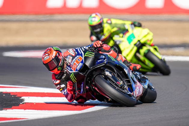 Fabio Quartararo (France) of the Monster Energy Yamaha MotoGP ( 20) during Practice at Round 12 of the 2026 Qatar Airways Grand Prix of Great Britain at Silverstone Circuit, Towcester, England on the 7 August 2026.  Copyright: xDavidxHornx PMI-7310-0060