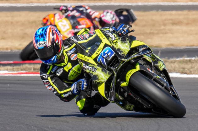 Ai Ogura (Japan) of the SuperFile Trackhouse MotoGP Team ( 79) during Practice at Round 12 of the 2026 Qatar Airways Grand Prix of Great Britain at Silverstone Circuit, Towcester, England on the 7 August 2026.  Copyright: xDavidxHornx PMI-7310-0068