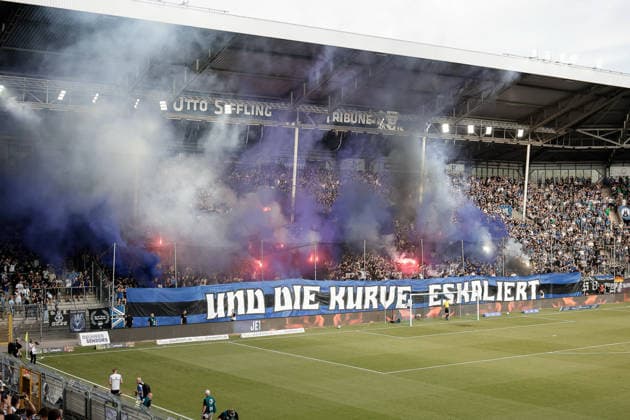 07.08.2026, xhettx, Fussball 3.Liga, SV Waldhof Mannheim - Fortuna Düsseldorf v.l. Choreografie Waldhof Teil 2 (DFL DFB REGULATIONS PROHIBIT ANY USE OF PHOTOGRAPHS as IMAGE SEQUENCES and or QUASI-VIDEO) *** August 7, 2026, xhettx, Soccer 3rd Division, SV Waldhof Mannheim vs. Fortuna Düsseldorf – Waldhof Choreography Part 2. DFL and DFB regulations prohibit any use of photographs as image sequences and or quasi-video.