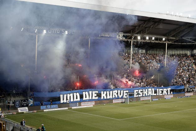 07.08.2026, xhettx, Fussball 3.Liga, SV Waldhof Mannheim - Fortuna Düsseldorf v.l. Choreografie Waldhof Teil 2 (DFL DFB REGULATIONS PROHIBIT ANY USE OF PHOTOGRAPHS as IMAGE SEQUENCES and or QUASI-VIDEO) *** August 7, 2026, xhettx, Soccer 3rd Division, SV Waldhof Mannheim vs. Fortuna Düsseldorf – Waldhof Choreography Part 2. DFL and DFB regulations prohibit any use of photographs as image sequences and or quasi-video.