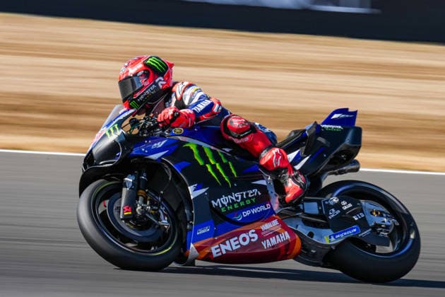 Fabio Quartararo (France) of the Monster Energy Yamaha MotoGP ( 20) during Practice at Round 12 of the 2026 Qatar Airways Grand Prix of Great Britain at Silverstone Circuit, Towcester, England on the 7 August 2026.  Copyright: xDavidxHornx PMI-7310-0088
