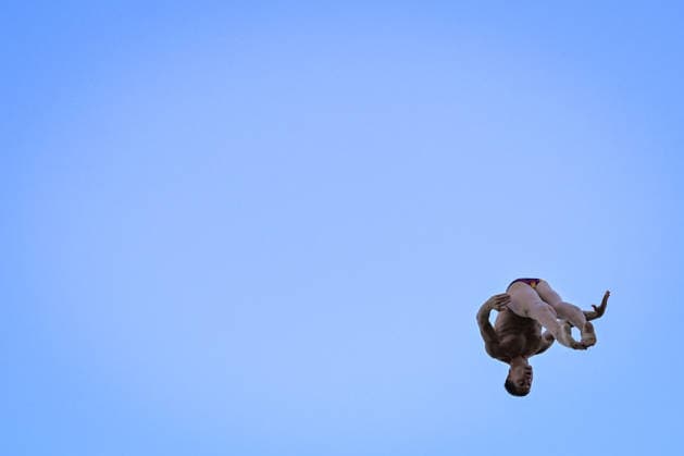 Constantin Popovici of Romania competes in the High Diving Men s 20m Final during the European Aquatics Championships at the Olympic Aquatic Center in Paris (France), August 7, 2026. Giorgio Scala DBM - Deepbluemedia Insidefoto