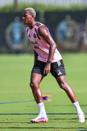 FORT LAUDERDALE, FL - AUGUST 07: Fricio Caicedo 15 of Inter Miami CF is seen during an Inter Miami Training Session at Florida Blue Training Center on August 07, 2026 in Fort Lauderdale, Florida. (Photo by Chris Arjoon Icon Sportswire) SOCCER: AUG 07 Inter Miami CF Training EDITORIAL USE ONLY Icon26080700000044